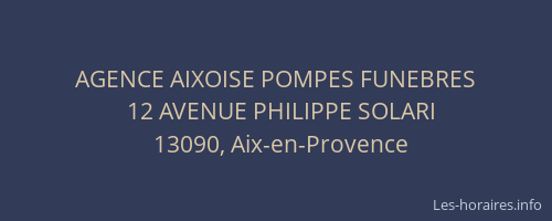 AGENCE AIXOISE POMPES FUNEBRES