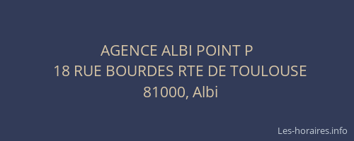 AGENCE ALBI POINT P