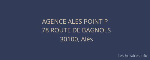 AGENCE ALES POINT P