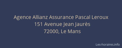 Agence Allianz Assurance Pascal Leroux