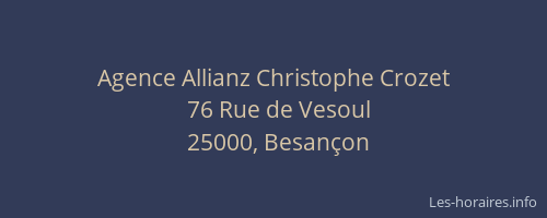 Agence Allianz Christophe Crozet