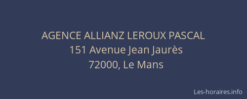 AGENCE ALLIANZ LEROUX PASCAL