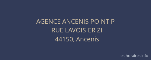 AGENCE ANCENIS POINT P