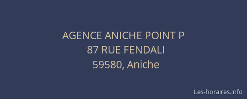 AGENCE ANICHE POINT P