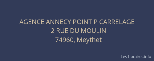 AGENCE ANNECY POINT P CARRELAGE