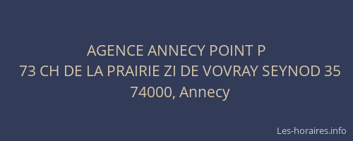 AGENCE ANNECY POINT P