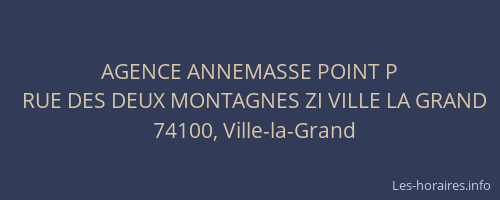 AGENCE ANNEMASSE POINT P