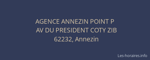 AGENCE ANNEZIN POINT P