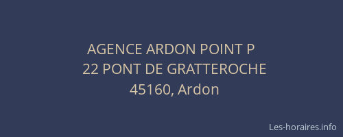 AGENCE ARDON POINT P
