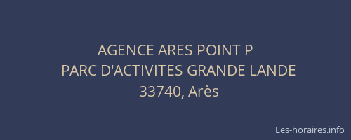AGENCE ARES POINT P