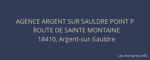 AGENCE ARGENT SUR SAULDRE POINT P
