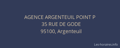 AGENCE ARGENTEUIL POINT P
