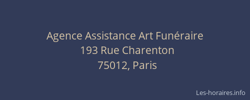 Agence Assistance Art Funéraire