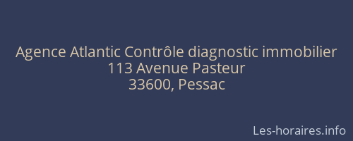 Agence Atlantic Contrôle diagnostic immobilier