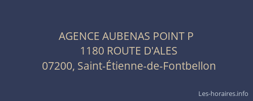 AGENCE AUBENAS POINT P