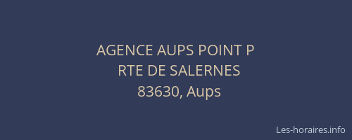 AGENCE AUPS POINT P