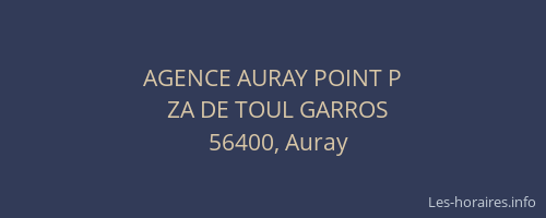 AGENCE AURAY POINT P