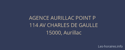 AGENCE AURILLAC POINT P