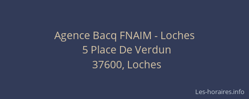 Agence Bacq FNAIM - Loches