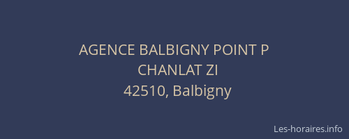 AGENCE BALBIGNY POINT P