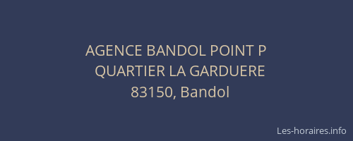 AGENCE BANDOL POINT P