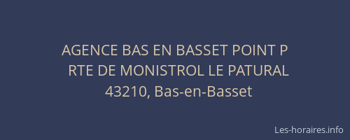 AGENCE BAS EN BASSET POINT P