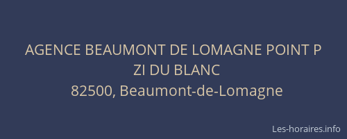 AGENCE BEAUMONT DE LOMAGNE POINT P