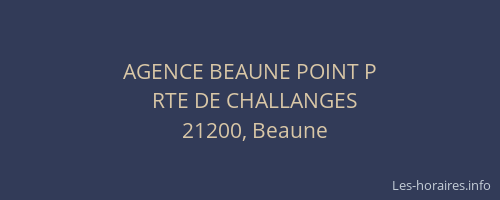 AGENCE BEAUNE POINT P