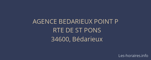 AGENCE BEDARIEUX POINT P