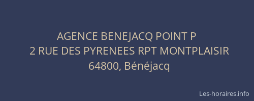 AGENCE BENEJACQ POINT P