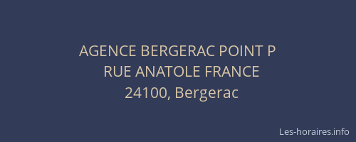 AGENCE BERGERAC POINT P