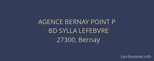 AGENCE BERNAY POINT P