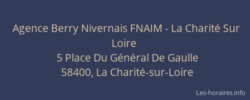 Agence Berry Nivernais FNAIM - La Charité Sur Loire