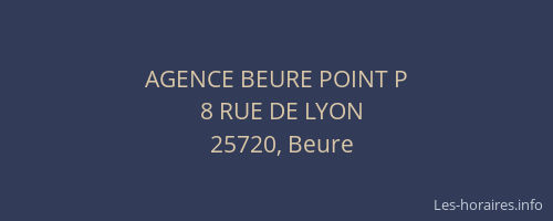 AGENCE BEURE POINT P
