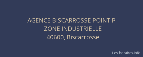 AGENCE BISCARROSSE POINT P