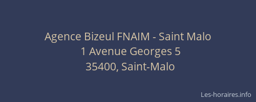 Agence Bizeul FNAIM - Saint Malo