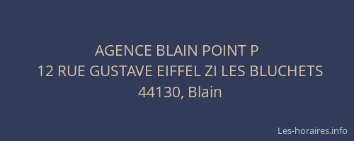 AGENCE BLAIN POINT P
