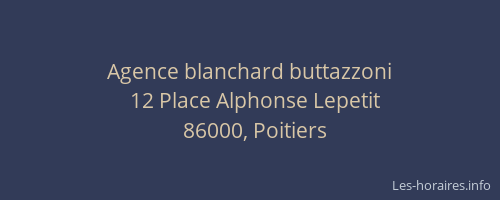 Agence blanchard buttazzoni
