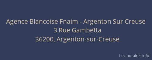 Agence Blancoise Fnaim - Argenton Sur Creuse