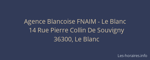 Agence Blancoise FNAIM - Le Blanc