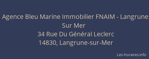 Agence Bleu Marine Immobilier FNAIM - Langrune Sur Mer