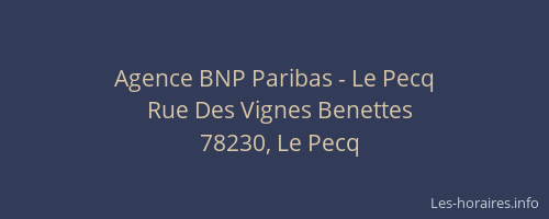 Agence BNP Paribas - Le Pecq