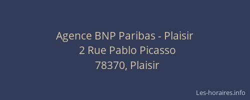 Agence BNP Paribas - Plaisir