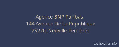 Agence BNP Paribas