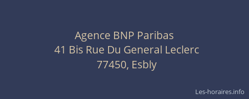Agence BNP Paribas