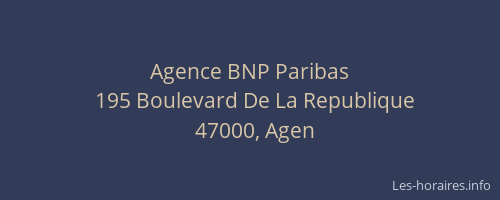 Agence BNP Paribas