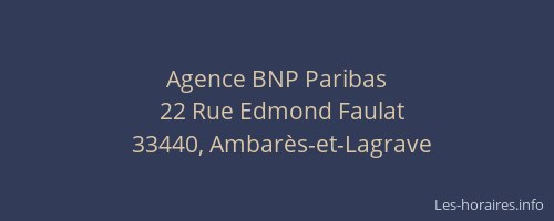 Agence BNP Paribas