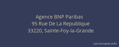 Agence BNP Paribas