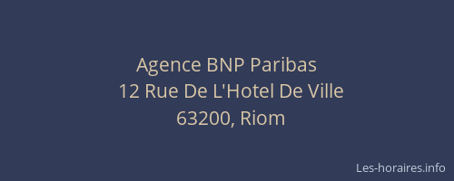 Agence BNP Paribas