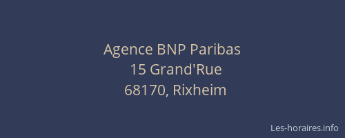 Agence BNP Paribas